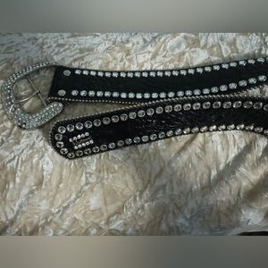 Bb Simon alligator skin belt.